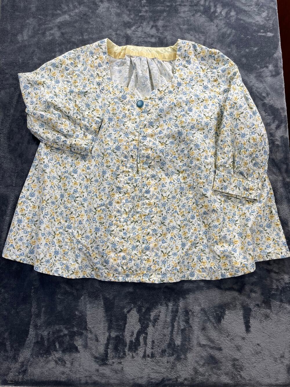 Vintage Cottagecore Floral Blouse Handmade Oversized Maternity Top Large
